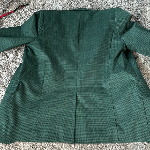 Boys Green Plaid Blazer - Picture 4 of 4